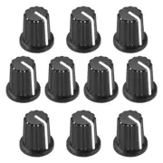 10pcs, 6mm Potentiometer Control Knobs For Guitar Volume Tone Knobs Black White