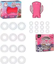 Hair Gem Stamper Kit with 360 Hair Jewels & Gems, Kids Safe Styling Tool for Girls, Plastic Bedazzler Machine for DIY Accessories, Bags, Shoes, Nails and Craft Projects