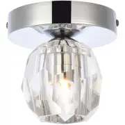 Elegant Lighting 3505F5C Eren 1 Light 5 inch Chrome Flush Mount Ceiling Light