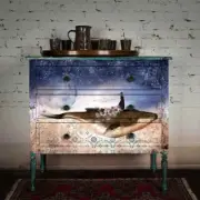 NEW! Redesign With Prima "Whale In Cosmos" A1 Decoupage Fiber Paper, Ocean