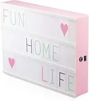 Chibuy A4 Size LED Cinematic Light Box with 85 PCS DIY Letters Cards, Battery Or DC Port Powered Cinema Lightbox Birthday Gifts for Kids
