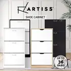 Artiss Shoe Cabinet 3 Tier Storage Shoes Rack Wooden Shelf Cupboard Organiser