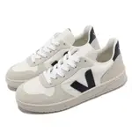 VEJA 休閒鞋 V-10 B-MESH 女鞋 白 米灰 艾瑪華森同款 斜V 經典 低筒 法國 VX0101380A