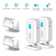 2 Wireless Motion Sensor Detector Gate Entry Door Bell Welcome Chime Alert Alarm
