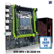 X99 8P4 Motherboard Set Kit With Intel LGA2011-3 Xeon E5 2650 V4 CPU DDR4 16GB