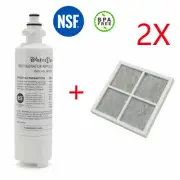 2x Replacement Fridge Filter + Air Filter For LG LT700P GR-L730SL GR-D907SL