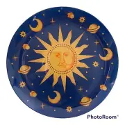 Pilgrim Glass Silhouette Server Decor Celestial Sun Design Plate/Platter 13"Gift