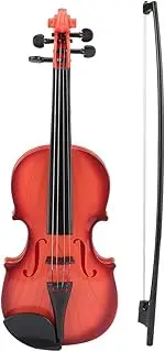 Violin Toy, Music Toy, Musical Beginner Develop Instrument Practice Adjustable String for Children Violin Beginners(Light Brown)
