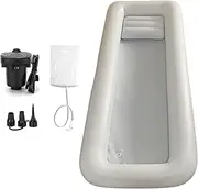 PVC Inflatable Bathtub, Inflatable Shower Bathtub Set, with Water Bag + Pillow, Fast Inflation/deflation, for Elderly and Bedridden Patients(195x90x20cm)