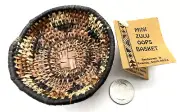 Vintage African Woven Basket Mini Zulu Oops Basket Bowl With Tag Nice Condition