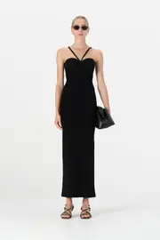 Willow Knit Dress Black Size 12 | Elka Collective