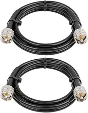 MOOKEERF RG8x Jumper Cable 6ft,2 Pack PL259 Jumper Cable,CB Coax Cable 50 Ohm,UHF PL259 Male to Male Low Loss CB Antenna Cable for CB Radio,HAM Radio, VHF Radio, SWR Meter, Antenna Analyzer