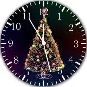 Christmas Tree Frameless Borderless Wall Clock Nice For Gifts or Decor W271