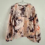 SCOTCH & SODA Blouse Tie Dye Pearl Organic Cotton Top Size L New $198
