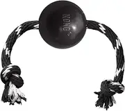 KONG - Extreme Ball with Rope - Durable Rubber, Fetch and Chew Toy - for Large Dogs