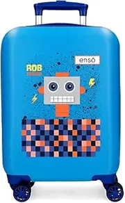 [Enso] Rob Friend Cabin Suitcase Blue 33 x 50 x 20 cm Hard ABS Combination Lock Side 28.4L 2 kg 4 Double Wheels Hand Luggage, Blue, Cabin Suitcase, Blue, Cabin Suitcase