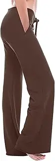 [Generic] Cargo Yoga Pants for Women Plus Size High Waist Wide Leg Lounge Trousers Bootcut Flare Yoga Pant with Multi Pockets