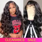 Transparent 13x4 Lace Frontal Human Hair Wig Body Wave Brazilian Wigs for Women