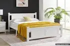 Shangri-La Mila Bed Frame (White, Double), Beds & Bed Frames, Furniture