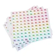 Capital Letter Stickers, Alphabet XL Round Self-Adhesive Reflective 10 Sheets