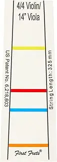 Don't Fret FF121 First Fret Beginners Fingering Decal for 4/4 Violin and 14-Inch Viola