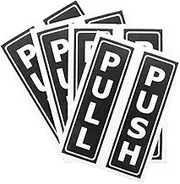 ELAYARD 8Pcs Creative Pull Push Door Stickers Office Door Signs Easy to Use Removable Wall Decors for Restaurants Stores Practical Door Opening Sign Stickers