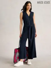 White Stuff Blue Betty Wide Leg Jumpsuit (H19967) | $196