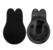 Lift Nipple-covers Adhesive Strapless Backless Bra, Size Medium A/B, Black, NEW