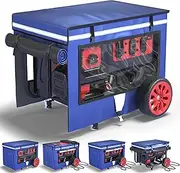 Generator Covers While Running,32x24x24 Inches,Generator Running Covers,1680+400D Double Layer,Portable Heavy Duty Dustproof/Waterproof Generator Covers,for 5000W-10000W Frame Generators,Blue