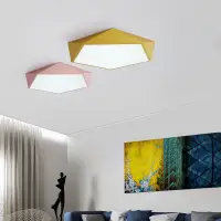 在飛比找樂天市場購物網優惠-【限時優惠】LED吸頂燈幾何方形現代簡約北歐創意家用房間臥室