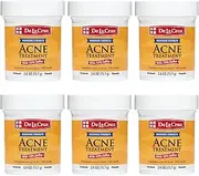 De La Cruz 10% Sulfur Ointment - Cystic Acne Treatment for Face and Body - Daily 10 Min Spot Treatment Mask Safe and Effective Game Changing Hormonal Acne Treatment that Clears Up Pimples 2.6oz 6 Pack