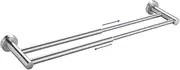 Breikuth Double Towel Rail Adjustable 304 Stainless Steel Bathroom 30cm-58cm for Towel Hanger (Brushed)
