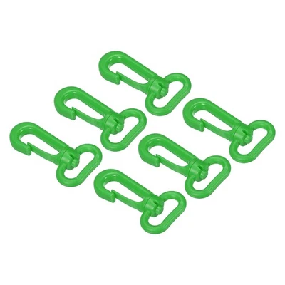 6pcs Plastic Swivel Snap Hook Lobster Clasp Buckle for Webbing Strap Glass Green