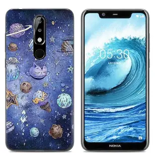 適用諾基亞x5手機殼透明創意卡通Nokia 5.1 Plus手機套硅膠軟殼保