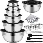 Mixing Bowls Set 27PCS Stainless Steel Mixing Bowl with Lid Set Large Nesting