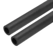 2pcs Pipe Insulation Foam Tube Lagging Insulation 16mm ID 26mm OD 24" Black
