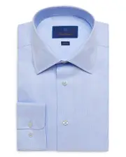 David Donahue Dobby Weave Trim Fit Dress Shirt