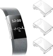 Fintie Case Compatible with Fitbit Charge 2, Full-Around Screen Protector TPU Case Cover Bumper Shell Compatible with Fitbit Charge 2, Clear x 3 (Pack of 3)
