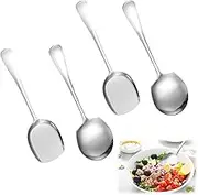 4 Pieces Stainless Steel Serving Spoons, Large Spoons with Long Handles for Large Buffets, Serving Spoons, Serving Spoons for Buffet Restaurants
