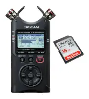 Tascam DR-40X Four Track Digital Audio Recorder & USB Audio Interface +16GB Card