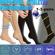 Zipper Compression Socks Support Graduated Medical Stockings Open Toe 20-30mmHg