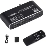4K 60Hz 2 In 1 Out HDMI 2.0b Audio Extractor Switch W/ Earc & Toslink For TV
