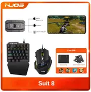 M1 Pro Mobile Controller Gaming Keyboard Mouse Converter BT V5.0 Programmable Adapter Support IOS Android System Set 8