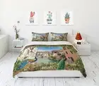 3D Peacock Flower A2629 Bed Pillowcases Quilt Duvet Cover Set Queen King Amy