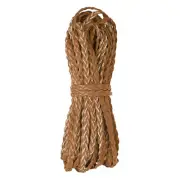 Flat Braided Leather Cord 5mm 10m Light Coffee Craft Strip for Jewelry 32.8ft