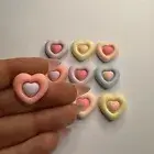 5 Retro Multicolour Heart Fridge Magnets | Handmade Fridge Magnets