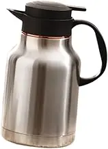 Vacuum Kettle Large Capacity Insulated Kettle Fashion Reusable Thermal Teapot Coffee Pot for Dormitory Living Room Kitchen, Silvery