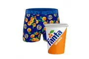 Crazy Boxers Fanta Orange Boxer Briefs in Soda Cup