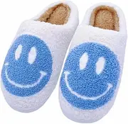 [Jcgosmn] Smile Face Slippers Women Men Toddlers House Slippers for Kids Waterproof Sole Fuzzy Slide Boys Girls Slip-on Shoes for Women