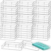 Wenqik 120 Pcs Audio Cassette Tape Cases Plastic Blank Voice Recording Cassette Tape Holder Clear Music Box Organizer Audio Storage Products for Art Collection